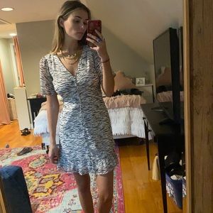 ABERCROMBIE ZEBRA BUTTON UP DRESS